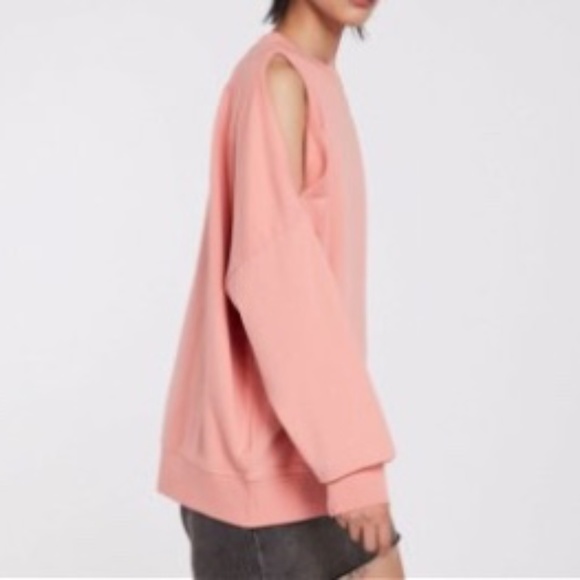 All Saints Unai Oversized Cold Shoulder Sweatshirt - Picture 3 of 12